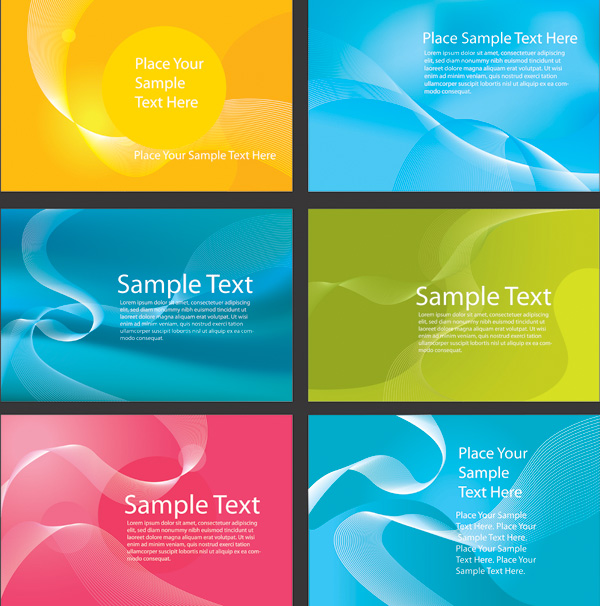 free vector 6 bright colors of dynamic lines of the background vector